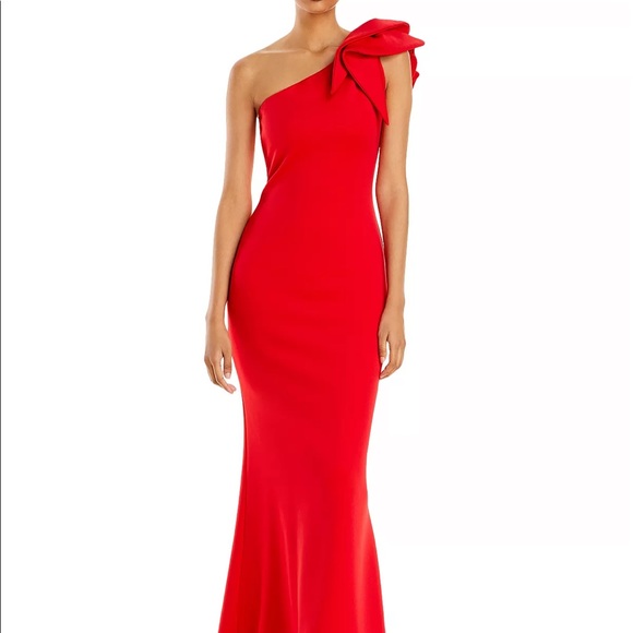 NWT Aqua ruffle should gown Betsy & Adam - Picture 3 of 3